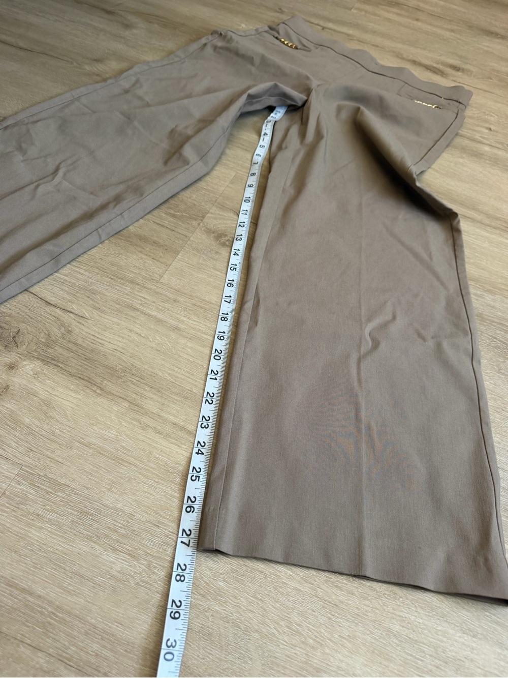Counterparts Women’s Wide-Leg Super Stretch Tan Pants Size M Pull On - Picture 2 of 7
